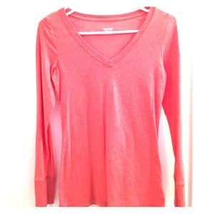 Coral long sleeve top